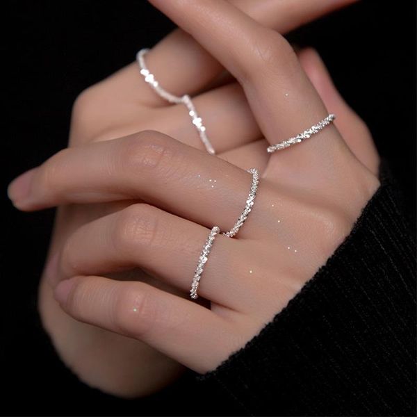 cluster rings genuine 925 sterling silver finger ring for women simple minimalist fine jewelry female girls birthday gift wholesale bijoux, Golden;silver 
cluster rings genuine 925 sterling silver finger ring for women simple minimalist fine jewelry female girls birthday gift wholesale bijoux, Golden;silver