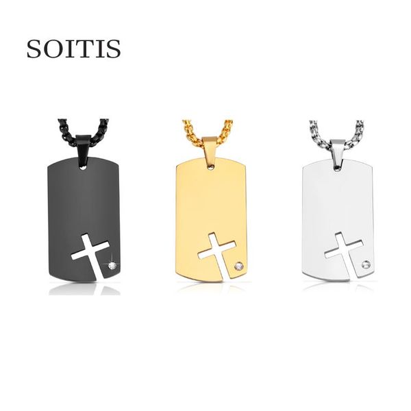 pendant necklaces soitis 316l stainless steel cross crucifix tag bezel set 1 piece cubic zirconia 3 colors jewelry, Silver
pendant necklaces soitis 316l stainless steel cross crucifix tag bezel set 1 piece cubic zirconia 3 colors jewelry, Silver