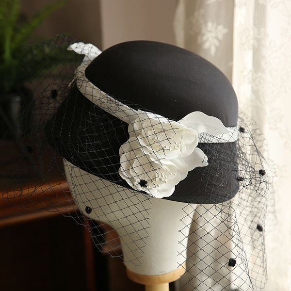 big hat french wedding dress black flower 2021 mesh p studio british fisherman's, Blue;gray
big hat french wedding dress black flower 2021 mesh p studio british fisherman's, Blue;gray
