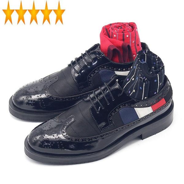 cowhide brogue thick sole handmade carved leather men british style black dress lace up business shoes male oxfords
cowhide brogue thick sole handmade carved leather men british style black dress lace up business shoes male oxfords