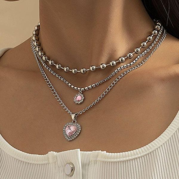 pendant necklaces retro vintage rhinestone crystal heart necklace women statement beaded chain geometric clavicle colar jewelry, Silver
pendant necklaces retro vintage rhinestone crystal heart necklace women statement beaded chain geometric clavicle colar jewelry, Silver