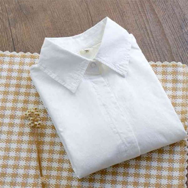 100% cotton long sleeve white shirt spring autumn office lady turn-down collar blouse women all-matched casual shirts 3xl d207 210512
100% cotton long sleeve white shirt spring autumn office lady turn-down collar blouse women all-matched casual shirts 3xl d207 210512
