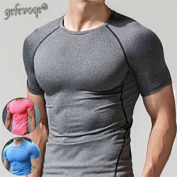mens quick dry fitness tees outdoor sport running climbing short sleeves solid color shirt tights bodybuilding men under sk 220304, White;black
mens quick dry fitness tees outdoor sport running climbing short sleeves solid color shirt tights bodybuilding men under sk 220304, White;black