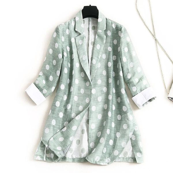 women's suits & blazers spring summer female breathable leisure linen blazer femenino ladies women green dot and jackets, White;black
women's suits & blazers spring summer female breathable leisure linen blazer femenino ladies women green dot and jackets, White;black