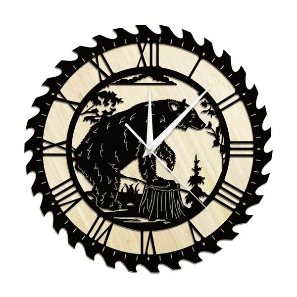 wall clocks black bear decorative round clock wildlife forest scenery cog-wheel encircled animal watch unique hanging room decor
wall clocks black bear decorative round clock wildlife forest scenery cog-wheel encircled animal watch unique hanging room decor