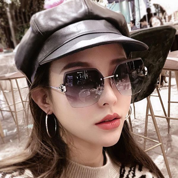 sunglasses uv400 women big frameless gradient shades ladies vintage eyewear fashion eye protect sun glasses lunettes, White;black
sunglasses uv400 women big frameless gradient shades ladies vintage eyewear fashion eye protect sun glasses lunettes, White;black