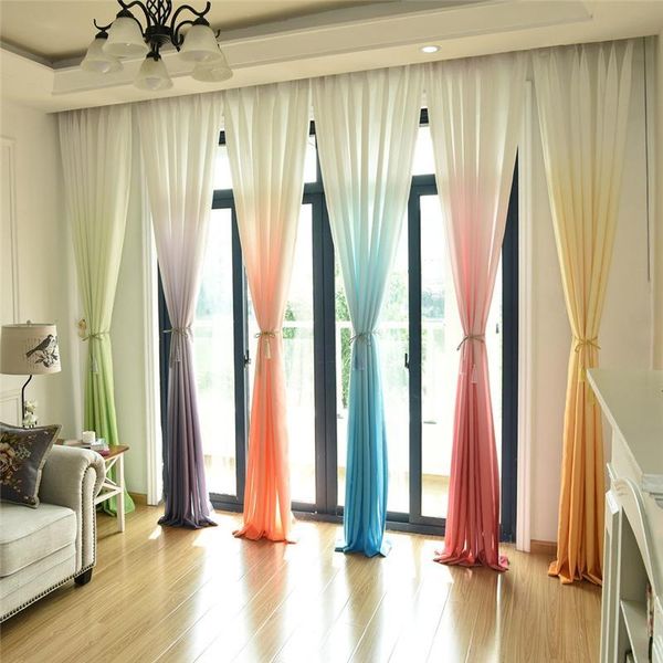 curtain & drapes modern gradient window tulle for living room bedroom shower organza voile fabrics kitchen panels
curtain & drapes modern gradient window tulle for living room bedroom shower organza voile fabrics kitchen panels