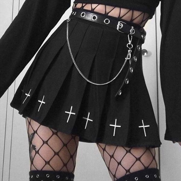 harajuku cross print mini pleated women skirts punk black white high waisted skirt mall goth lolita y2k clothes
harajuku cross print mini pleated women skirts punk black white high waisted skirt mall goth lolita y2k clothes