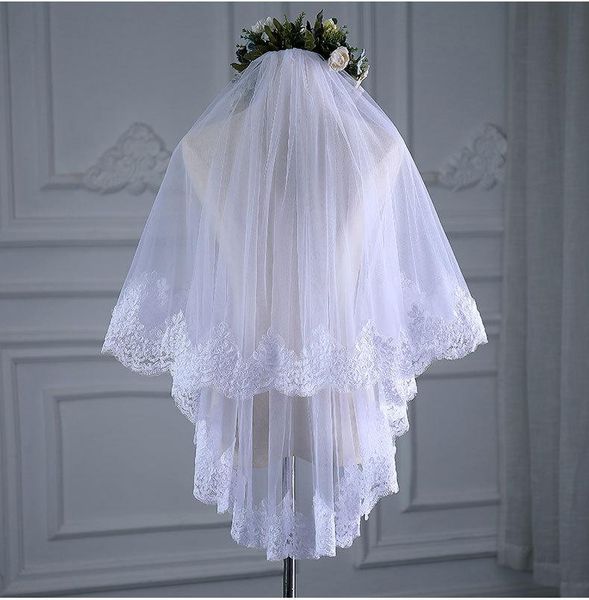 bridal veils fashion two layers veil white ivory tulle wedding lace edge accessories in stock, Black
bridal veils fashion two layers veil white ivory tulle wedding lace edge accessories in stock, Black
