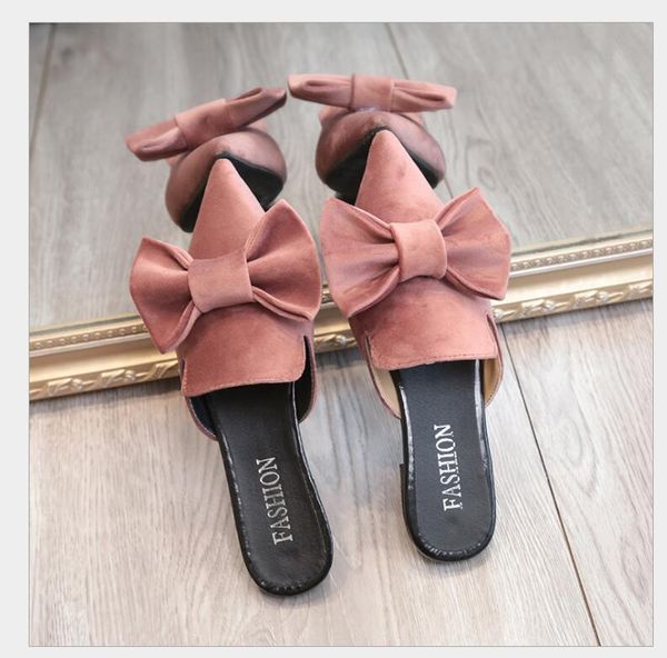 slippers spring/summer 2021 fashion pointy baotou slippers, female bow suede flat shoes, Black
slippers spring/summer 2021 fashion pointy baotou slippers, female bow suede flat shoes, Black