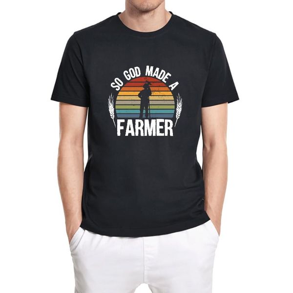 men's t-shirts god so made a farmer summer funny vintage short sleeve t-shirt oversize comfortable cotton tee, White;black
men's t-shirts god so made a farmer summer funny vintage short sleeve t-shirt oversize comfortable cotton tee, White;black