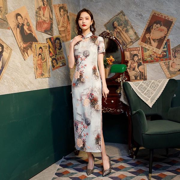 ethnic clothing chinese traditional dress women mandarin collar floral print qipao long slim high split cheongsam plus size s l xl xx, Red
ethnic clothing chinese traditional dress women mandarin collar floral print qipao long slim high split cheongsam plus size s l xl xx, Red