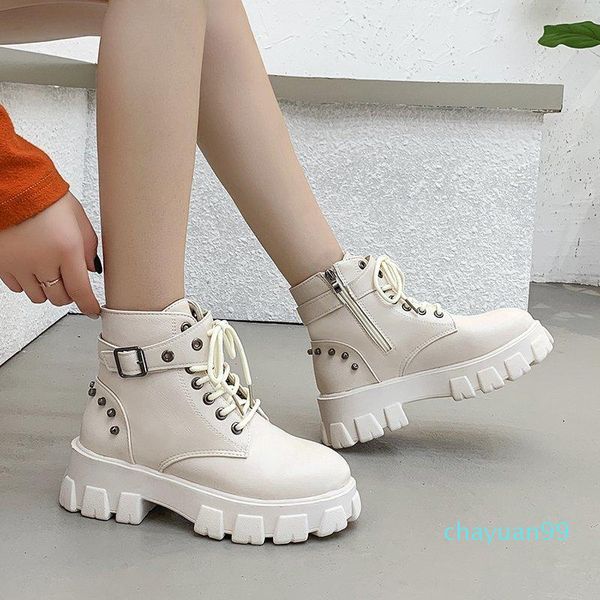spring and autumn fashion boots women's lace-up single personality versatile thick-soled trendy 2021 dress shoes, Black
spring and autumn fashion boots women's lace-up single personality versatile thick-soled trendy 2021 dress shoes, Black