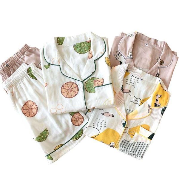 cartoon printed womens sleepwears ladies gauze cotton homewear short sleeve shorts japanese style summer loose casual wear women pajamas, Black;red
cartoon printed womens sleepwears ladies gauze cotton homewear short sleeve shorts japanese style summer loose casual wear women pajamas, Black;red
