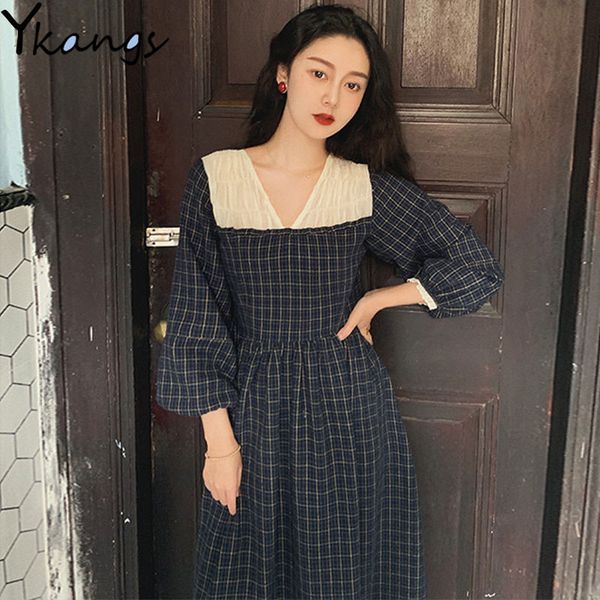 vintage look lady plaid dresses women a line puff sleeve long dress autumn robe femme elegant vestido students streetwear 210412, Black;gray
vintage look lady plaid dresses women a line puff sleeve long dress autumn robe femme elegant vestido students streetwear 210412, Black;gray