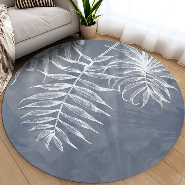 carpets nordic blue gray round carpet with white leaves simple plant printed bedroom rug washable mat coffee table chair
carpets nordic blue gray round carpet with white leaves simple plant printed bedroom rug washable mat coffee table chair