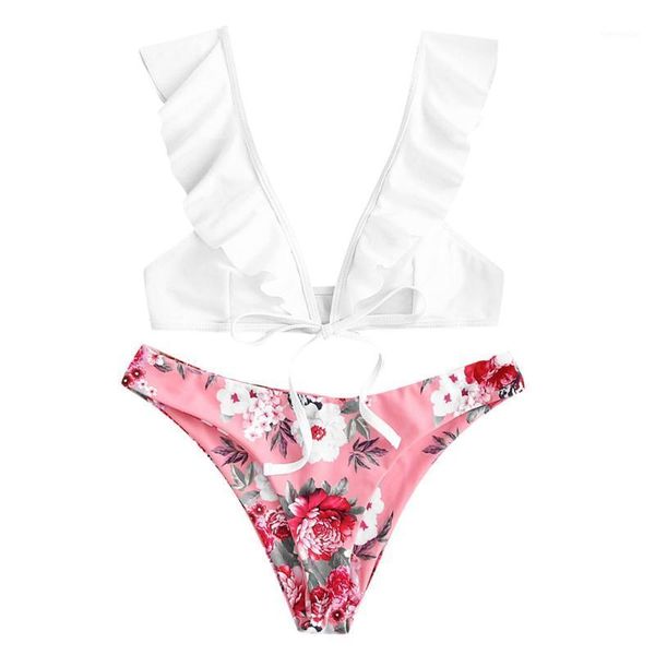 summer bikini women's women solid ruffles bandage swimwear swimsuit two piece suit set beachwear swimsuit1
summer bikini women's women solid ruffles bandage swimwear swimsuit two piece suit set beachwear swimsuit1