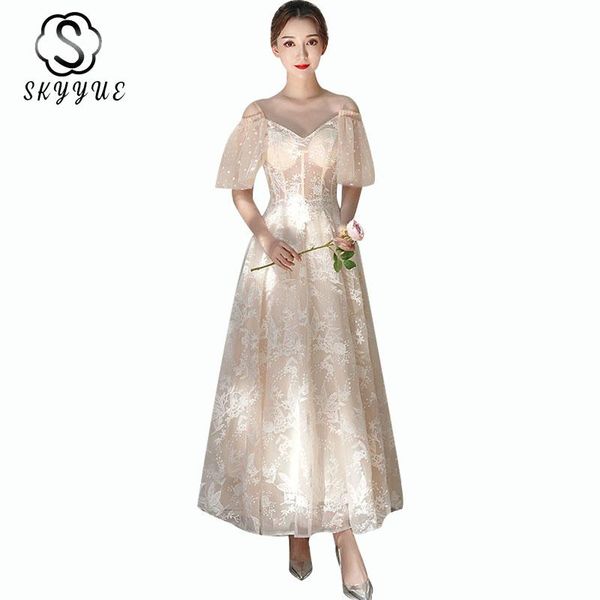 bridesmaid dress dresses a line skyyue er487 v-neck spaghetti strap long for women short sleeve wedding guest gowns, White;pink 
bridesmaid dress dresses a line skyyue er487 v-neck spaghetti strap long for women short sleeve wedding guest gowns, White;pink