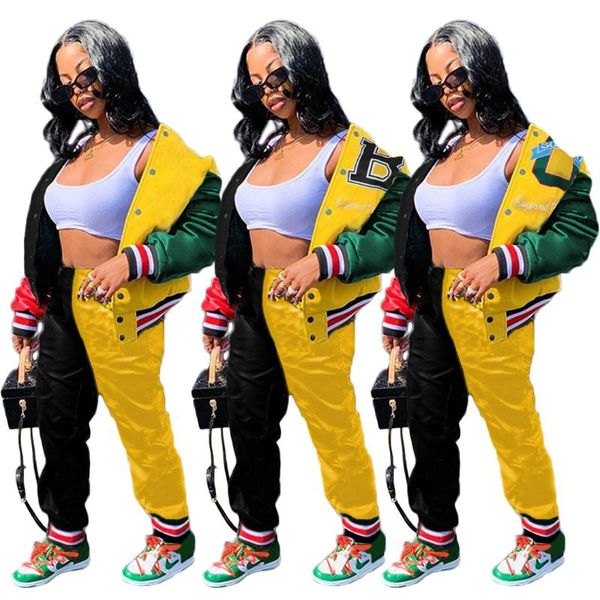 women's two piece pants m083 winter sportswear baseball long sleeve printed set, White
women's two piece pants m083 winter sportswear baseball long sleeve printed set, White