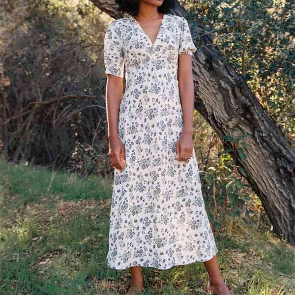 women summer vintage v-neck dress print floral short sleeve high waist female elegant fashion street mid-calf dresses vestidos 210513, Black;gray
women summer vintage v-neck dress print floral short sleeve high waist female elegant fashion street mid-calf dresses vestidos 210513, Black;gray