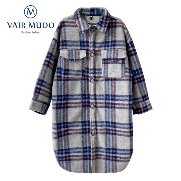 women's wool & blends retro silhouette plaid woolen coat mid-length autumn winter korean thick women elegant warm y-312, Black
women's wool & blends retro silhouette plaid woolen coat mid-length autumn winter korean thick women elegant warm y-312, Black