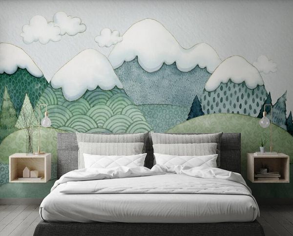 milofi custom 3d wallpaper mural nordic hand-painted cartoon landscape snow mountain fog pine background wall high-end decorativ wallpapers
milofi custom 3d wallpaper mural nordic hand-painted cartoon landscape snow mountain fog pine background wall high-end decorativ wallpapers