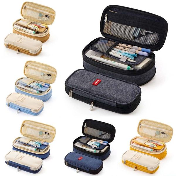 pencil cases 2021 canvas double layer case large capacity school student kids make up bag pen box pouch bags stationery supply
pencil cases 2021 canvas double layer case large capacity school student kids make up bag pen box pouch bags stationery supply