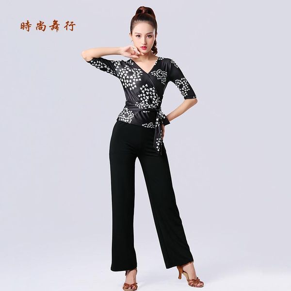 men's sweaters latin dancer two piece multicolor printed high waist wide leg pants dance suit, White;black
men's sweaters latin dancer two piece multicolor printed high waist wide leg pants dance suit, White;black