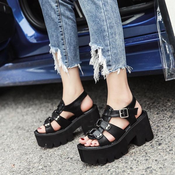 block high heel platform creepers gladiator sandals women buckle strap rivet punk summer black gothic shoes woman
block high heel platform creepers gladiator sandals women buckle strap rivet punk summer black gothic shoes woman