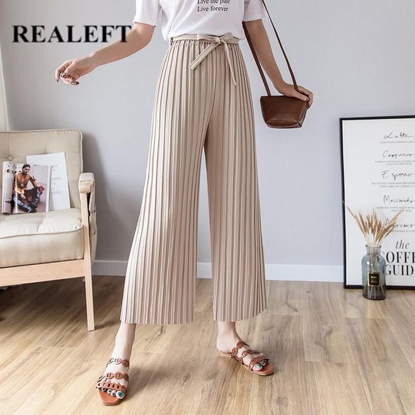 women's pants & capris realeft 2021 spring korean style women pleated casual loose wide leg high waist sashes elegant ankle-length, Black;white
women's pants & capris realeft 2021 spring korean style women pleated casual loose wide leg high waist sashes elegant ankle-length, Black;white