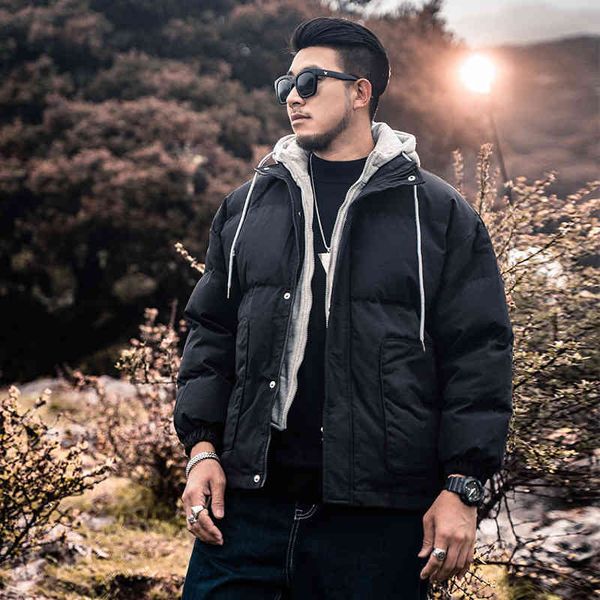 2021 new winter fattening large men's fake two-piece cotton padded cloth, Black
2021 new winter fattening large men's fake two-piece cotton padded cloth, Black