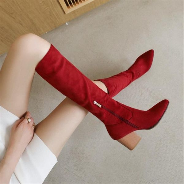 boots pxelena large size 34-48 women faux suede riding knight knee high block heels fashion office lady daily work shoes fall, Black
boots pxelena large size 34-48 women faux suede riding knight knee high block heels fashion office lady daily work shoes fall, Black