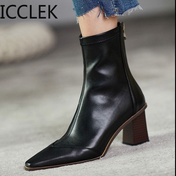 pu leather autumn winter ankle boots zipper ladies pumps square high heel women shoes size 34-40 botas mujer botas altas 210428, Black
pu leather autumn winter ankle boots zipper ladies pumps square high heel women shoes size 34-40 botas mujer botas altas 210428, Black