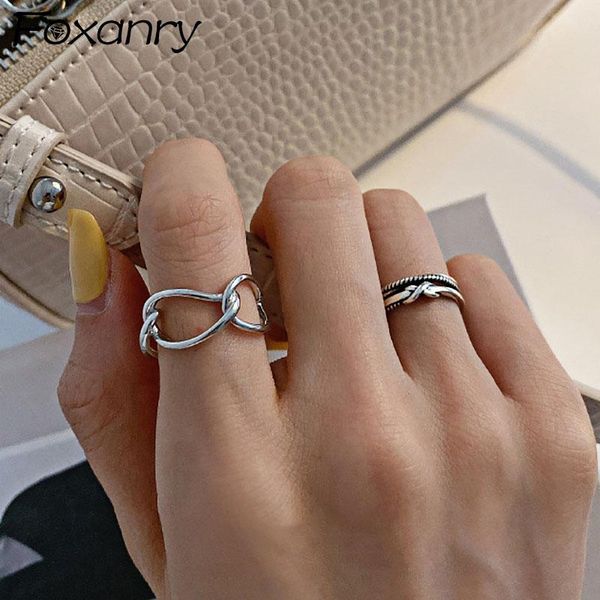 cluster rings foxanry minimalist 925 sterling silver for women couples fashion hollow geometric handmade elegant party jewelry gifts, Golden;silver
cluster rings foxanry minimalist 925 sterling silver for women couples fashion hollow geometric handmade elegant party jewelry gifts, Golden;silver
