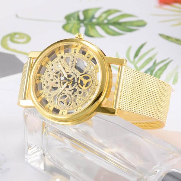 wristwatches men quartz watch stainless steel strap hollow out roman numerals dial wristwatch casual watches xrq88, Slivery;brown
wristwatches men quartz watch stainless steel strap hollow out roman numerals dial wristwatch casual watches xrq88, Slivery;brown