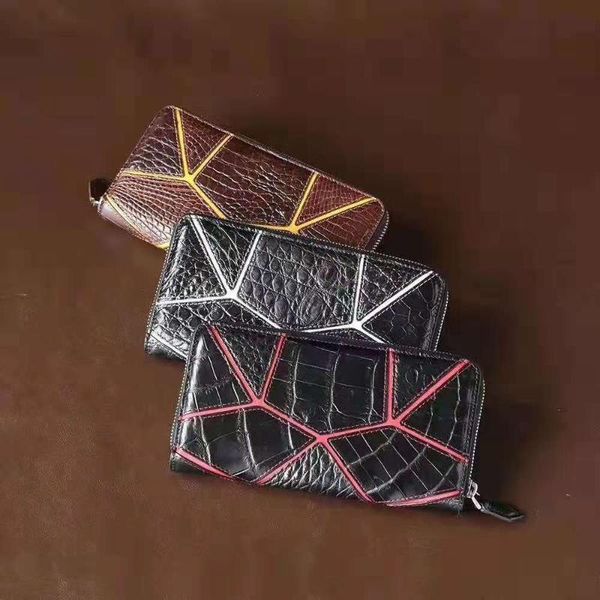 wallets 2021 production original real 100% crocodile skin men wallet fashion style with cow leather lining design latest, Red;black
wallets 2021 production original real 100% crocodile skin men wallet fashion style with cow leather lining design latest, Red;black