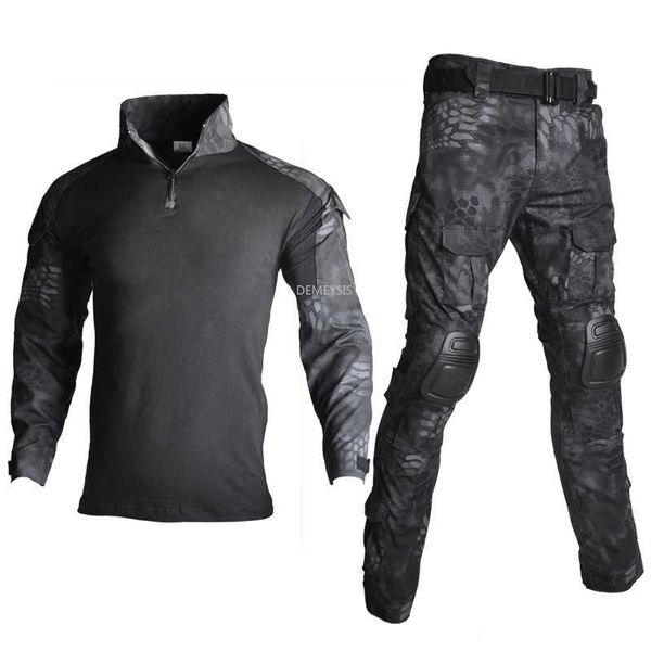 hunting sets military uniform with elbow & knee pads camouflage tactical combat training shirts pants army clothing suit, Camo
hunting sets military uniform with elbow & knee pads camouflage tactical combat training shirts pants army clothing suit, Camo