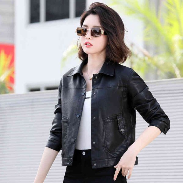 small short coat women's 2021 new early autumn loose casual baseball et fashion, Black;brown
small short coat women's 2021 new early autumn loose casual baseball et fashion, Black;brown