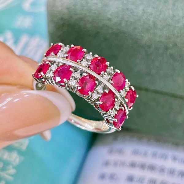 cluster rings lr ruby ring fine jewelry solid 18k gold nature red 2ct diamonds for women presents, Golden;silver
cluster rings lr ruby ring fine jewelry solid 18k gold nature red 2ct diamonds for women presents, Golden;silver