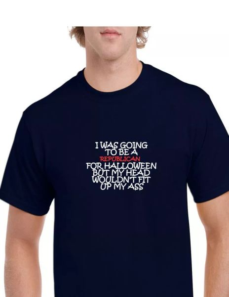 republican halloween costume resist left liberal navy blue cotton t-shirt, White;black
republican halloween costume resist left liberal navy blue cotton t-shirt, White;black