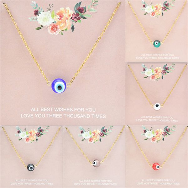 simple evil eye thin pendant women jewelry necklace turkish lucky fashion gold sliver color choker chain round heart female party gifts, Silver
simple evil eye thin pendant women jewelry necklace turkish lucky fashion gold sliver color choker chain round heart female party gifts, Silver