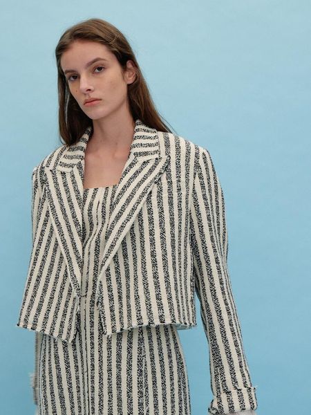 women's suits & blazers women coat 2021 autumn and winter striped lapel back split blazer 100% cotton, White;black
women's suits & blazers women coat 2021 autumn and winter striped lapel back split blazer 100% cotton, White;black