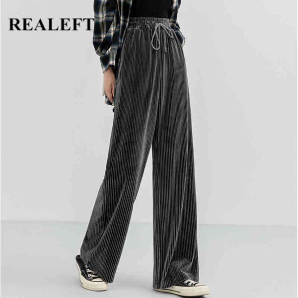 autumn winter solid minimalist velvet women casual pants drawing high waist office lady wide leg loose long 210428, Black;white
autumn winter solid minimalist velvet women casual pants drawing high waist office lady wide leg loose long 210428, Black;white