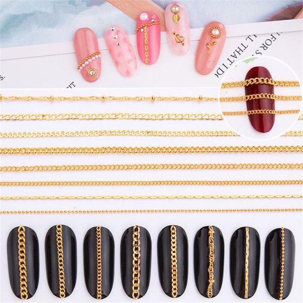 nail art decorations 1pc fashion 3d gold silver metal 9 styles steel ball chain punk style uv gel polish diy tool, Silver;gold
nail art decorations 1pc fashion 3d gold silver metal 9 styles steel ball chain punk style uv gel polish diy tool, Silver;gold