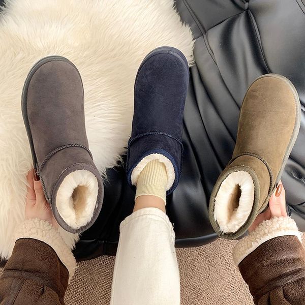 boots shoes women 2021 round toe flat heel winter footwear plush australia low autumn ankle fur snow ladies cotton fabric, Black
boots shoes women 2021 round toe flat heel winter footwear plush australia low autumn ankle fur snow ladies cotton fabric, Black