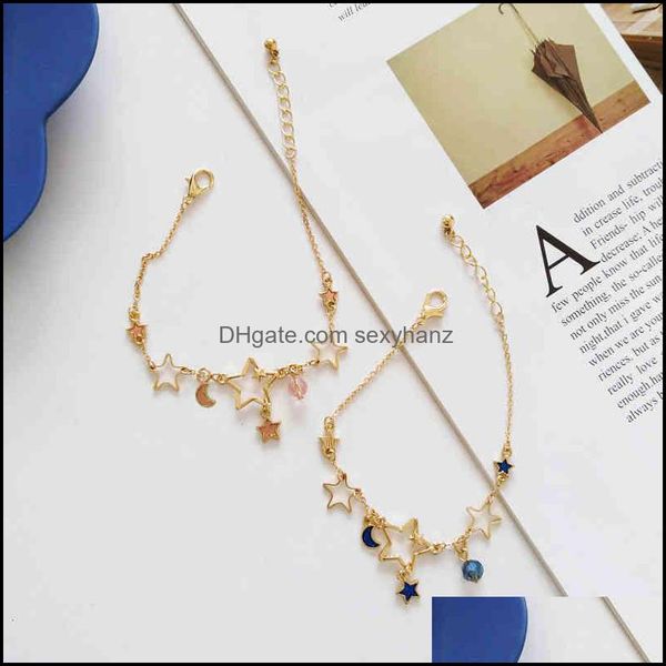 charm bracelets jewelry bracelet and sweet lovely size star moon pendant temperament versatile girlish style beautif starry sky b3038 drop d, Golden;silver
charm bracelets jewelry bracelet and sweet lovely size star moon pendant temperament versatile girlish style beautif starry sky b3038 drop d, Golden;silver