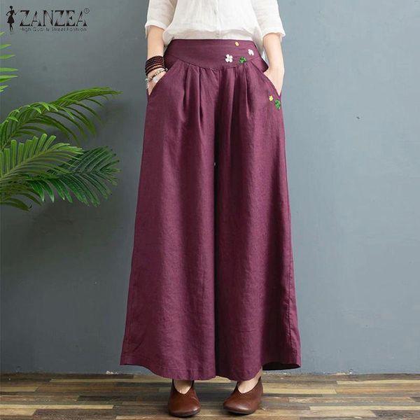 vintage solid pants 2021 women wide leg trousers zanzea casual elastic waist long pantalon palazzo plus size pockets turnip women's & c, Black;white
vintage solid pants 2021 women wide leg trousers zanzea casual elastic waist long pantalon palazzo plus size pockets turnip women's & c, Black;white