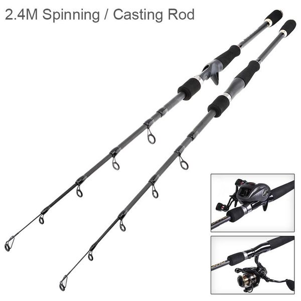 2.4m carbon lure fishing rod spinning casting 7 section ultra light travel fiber pole tackle boat rods
2.4m carbon lure fishing rod spinning casting 7 section ultra light travel fiber pole tackle boat rods
