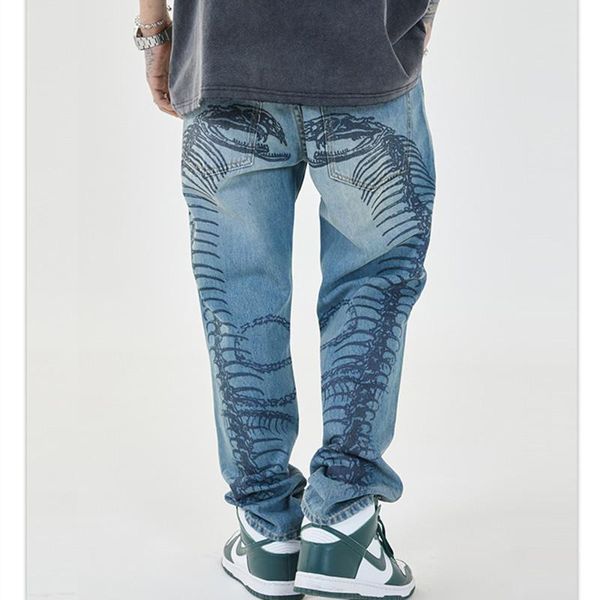 men's jeans 2021 skeleton print baggy men hip hop denim pants cotton casual straight trousers gothic clothes for teens pantaloni uomo, Blue
men's jeans 2021 skeleton print baggy men hip hop denim pants cotton casual straight trousers gothic clothes for teens pantaloni uomo, Blue