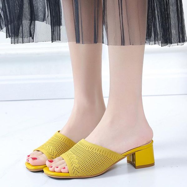 slippers candy colors high heel knit women stretch fabric open toe slides summer breathable thick sandals 2021, Black
slippers candy colors high heel knit women stretch fabric open toe slides summer breathable thick sandals 2021, Black